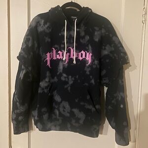 PLAYBOY Black, Grey, and Pink Hooodie